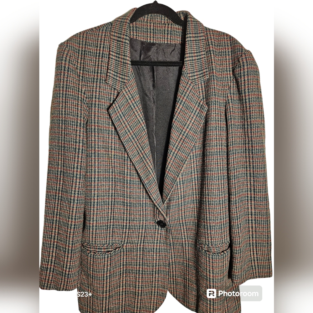Vintage 90s Sealfons tweed blazer womens size 14.